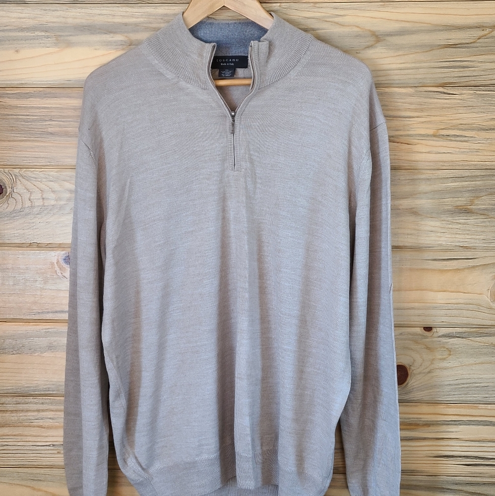 Toscano Men’s Longsleeved Merino Wool Sweater